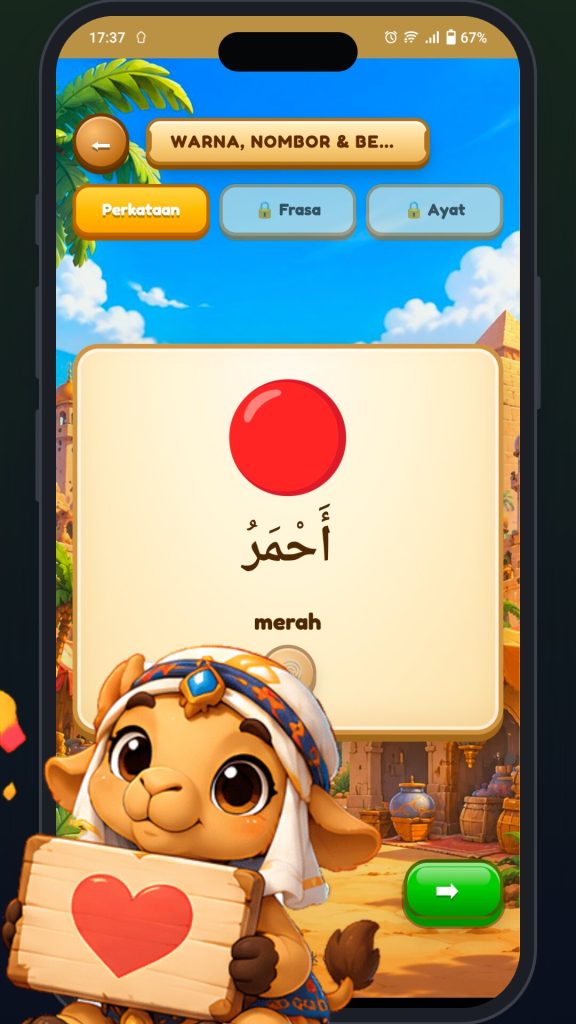 Tangkapan skrin 6 daripada 8 — Lisan Quest – Belajar Bahasa Arab Dengan Games